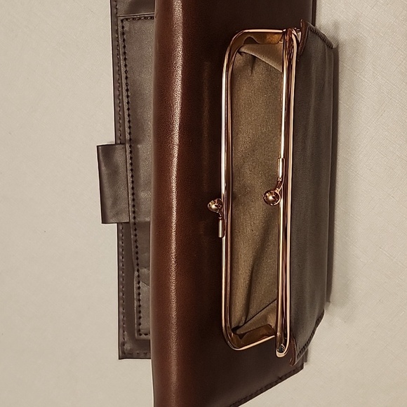 Beautiful Buxton Heiress Brown Leather RFID Long Wallet, Kisslock Pouch EUC - Picture 12 of 16